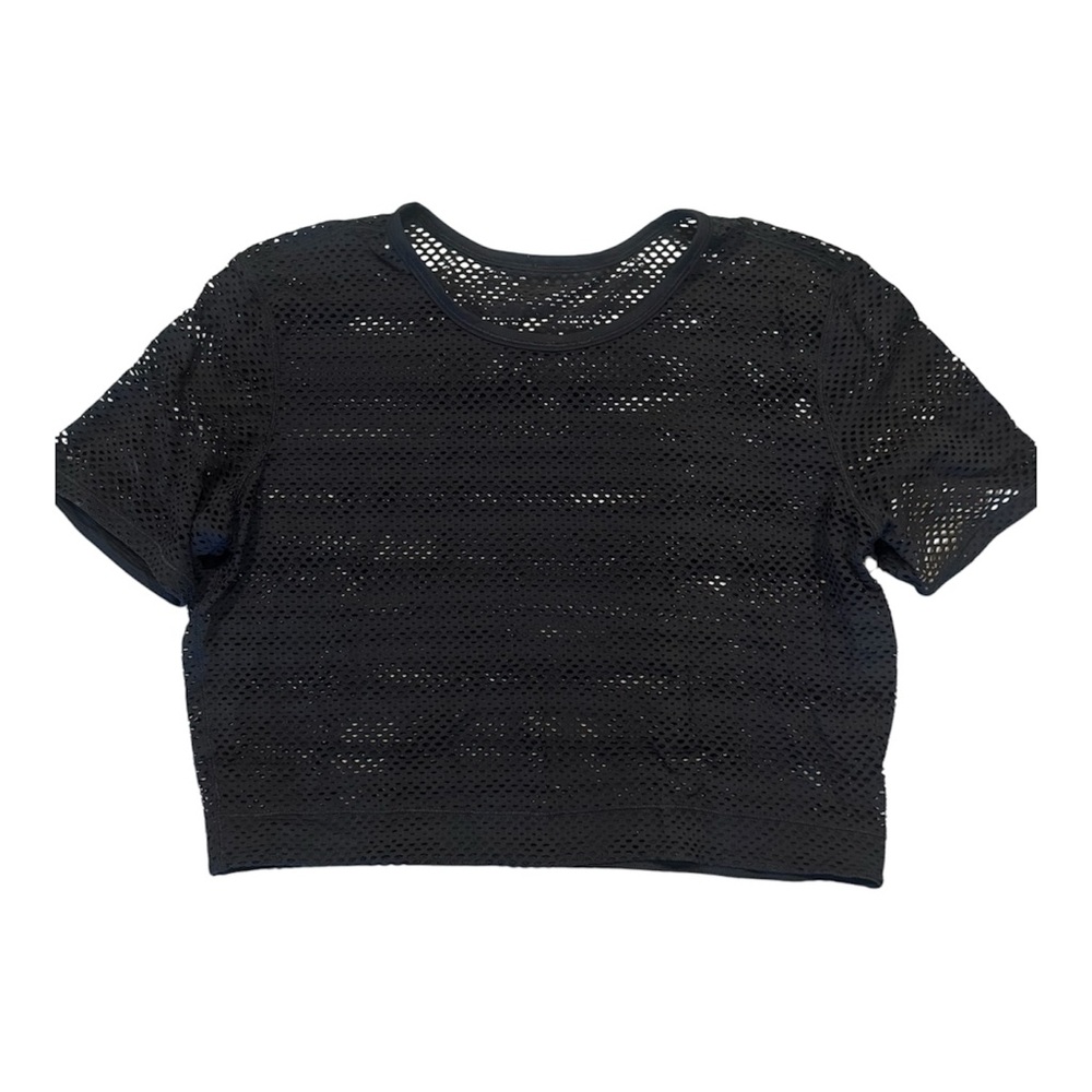 lululemon athletica Black Perforated Crop Top